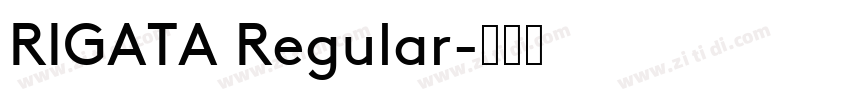RIGATA Regular字体转换